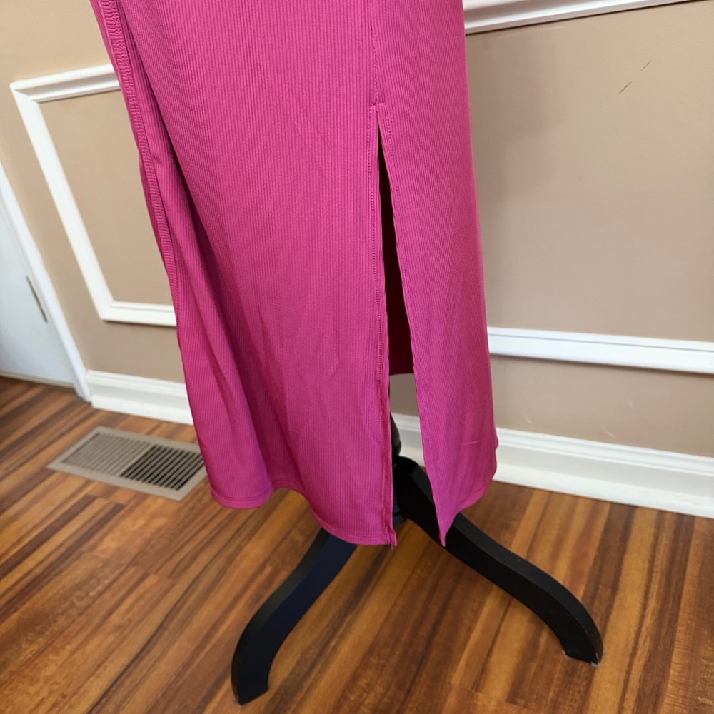 Kate & Mallory Ribbed Magenta Duster - Picture 6 of 12